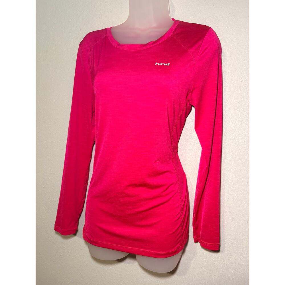 Hind Hot Pink Long Sleeve Athletic Shirt Size M